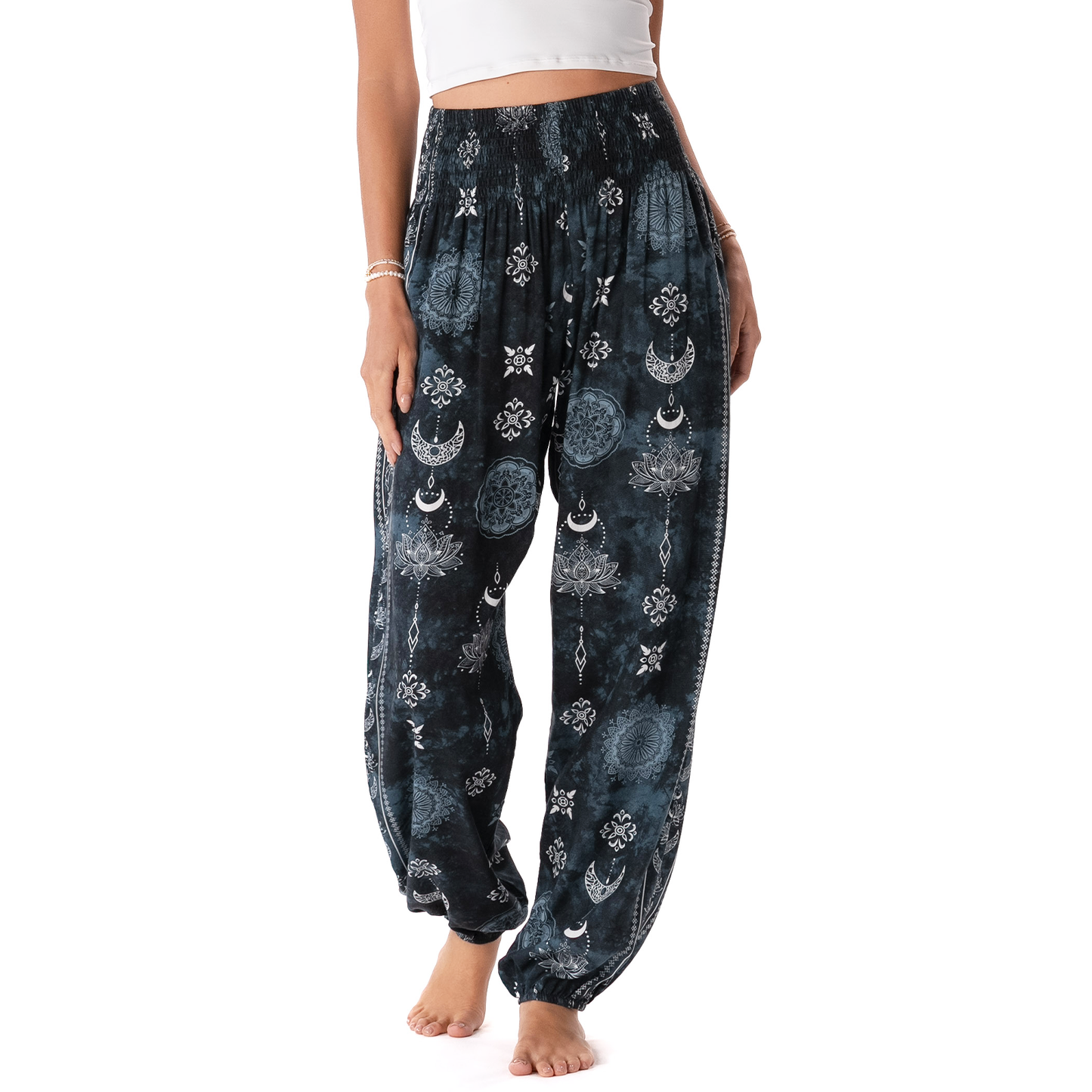 Twilight Lotus Harem Pants (Purple) with Pockets: S, M, L & XL