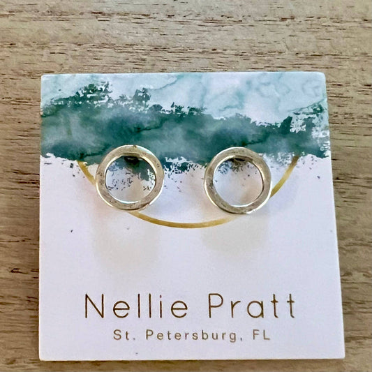Skirt The Issue minimal post silver stud earrings