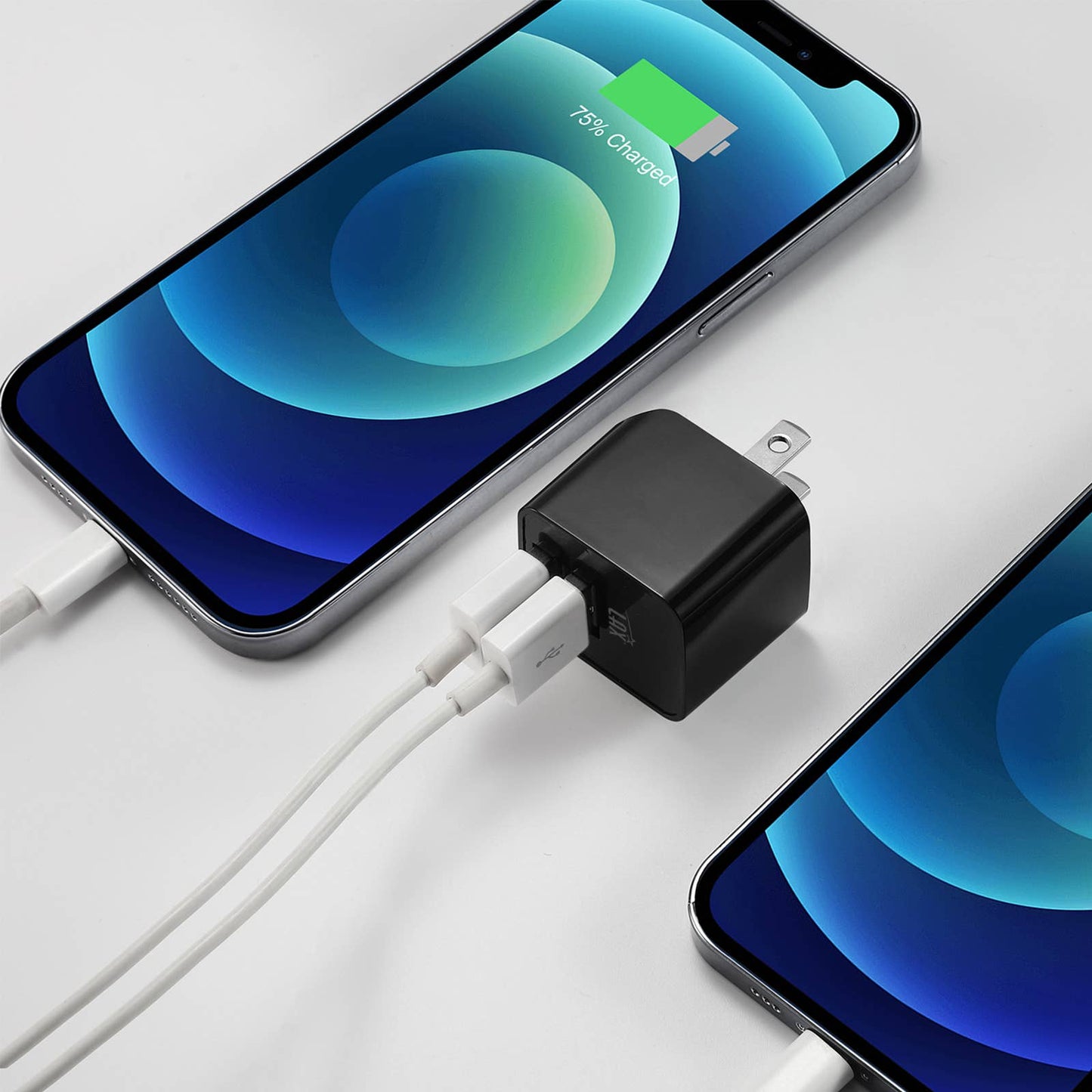 LAX Fast Charging 2 Port USB Wall Charger Retail Pack: White