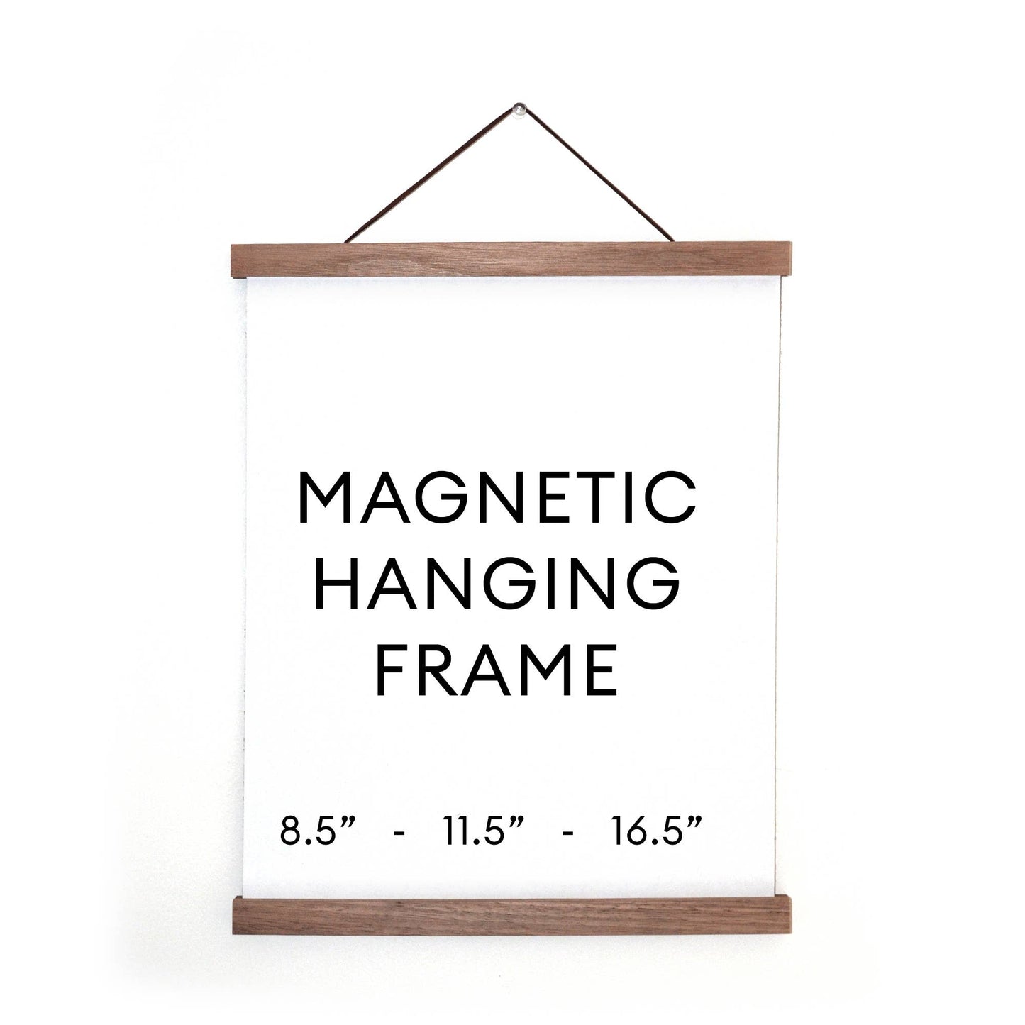 Magnetic Wood Hanging Poster Frame: BLACK / 10.5