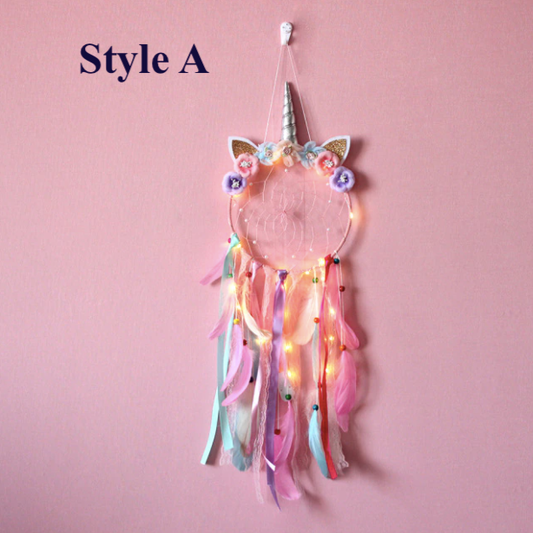 Cute Unicorn Dreamcatcher Wall Art