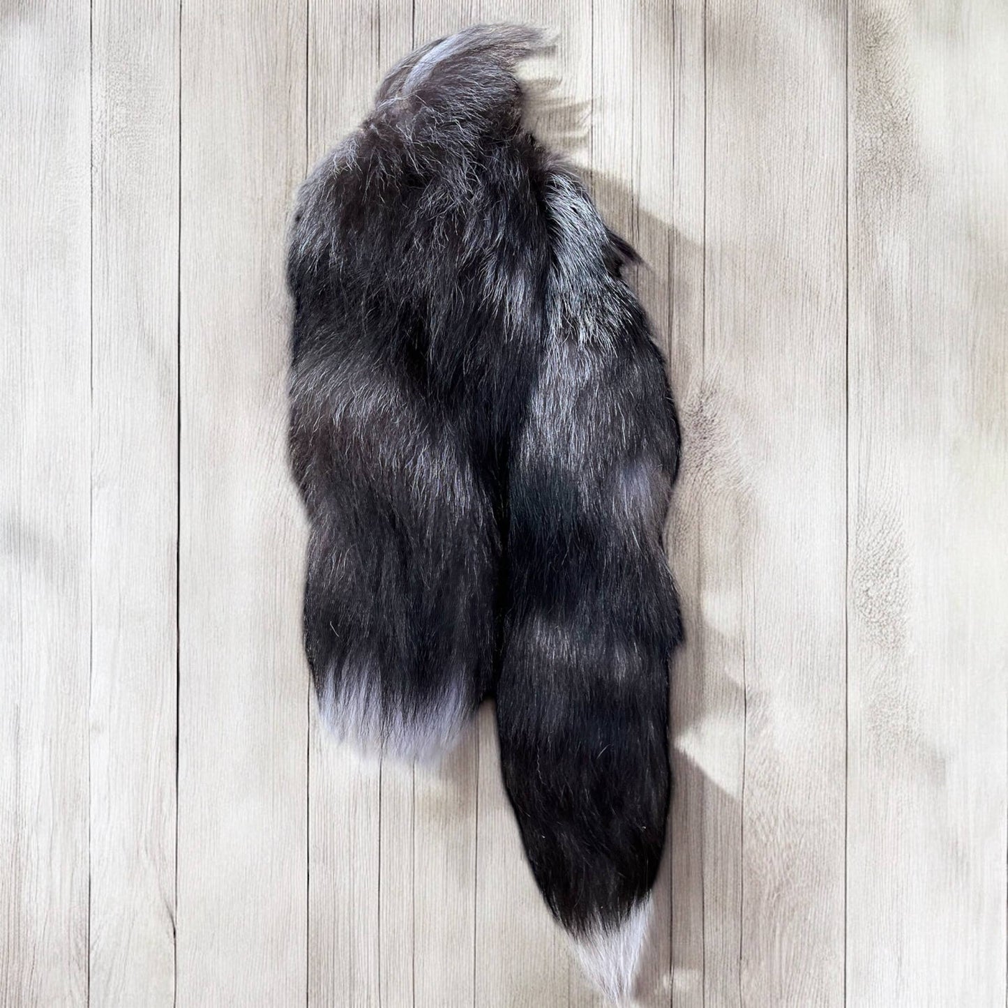 Natural silver Fox Tail 