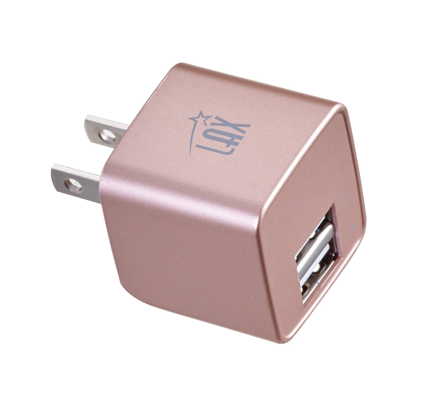 LAX Fast Charging 2 Port USB Wall Charger Retail Pack: Rose Gold