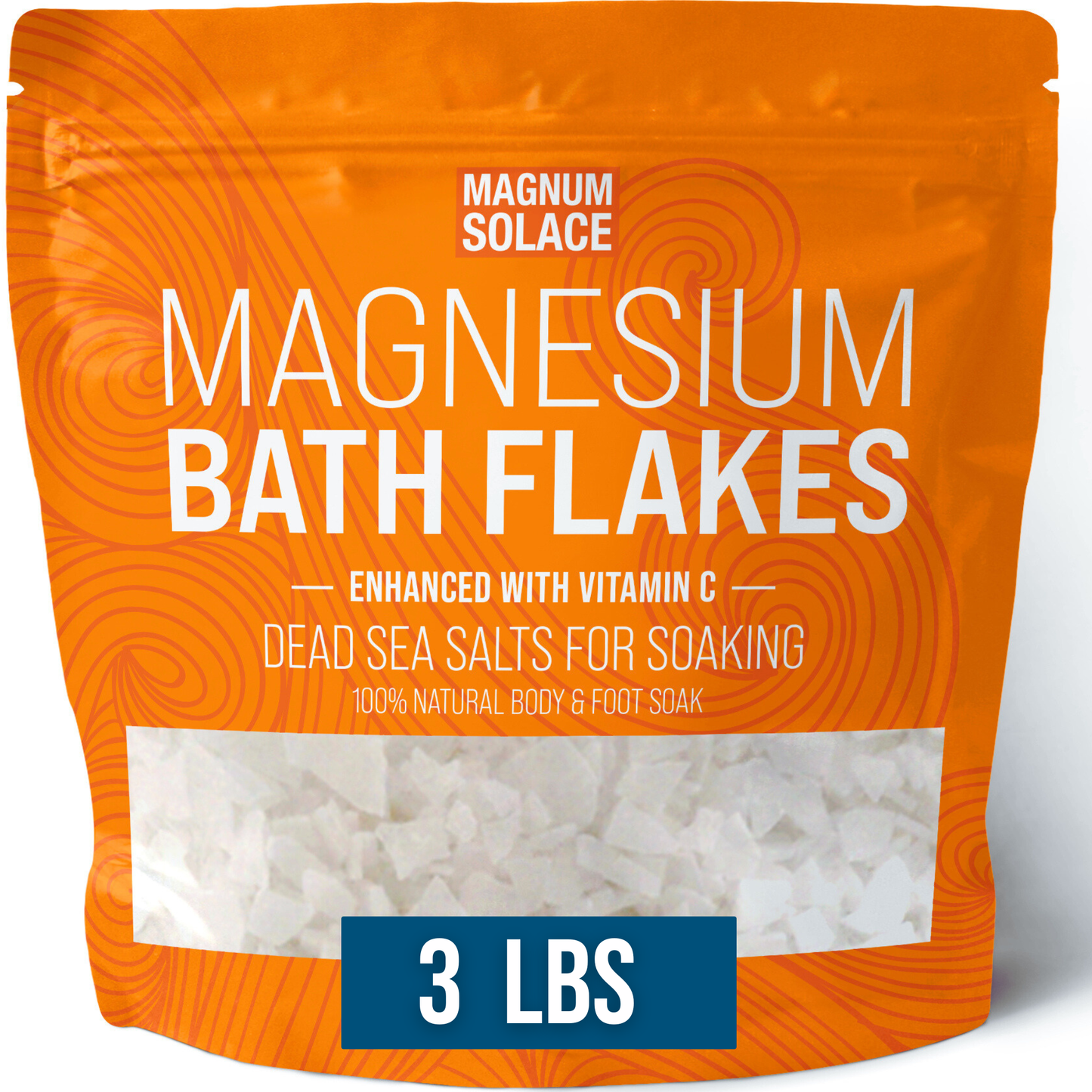 Magnesium Bath Flakes, Bath Soak With Vitamin C: 3LB
