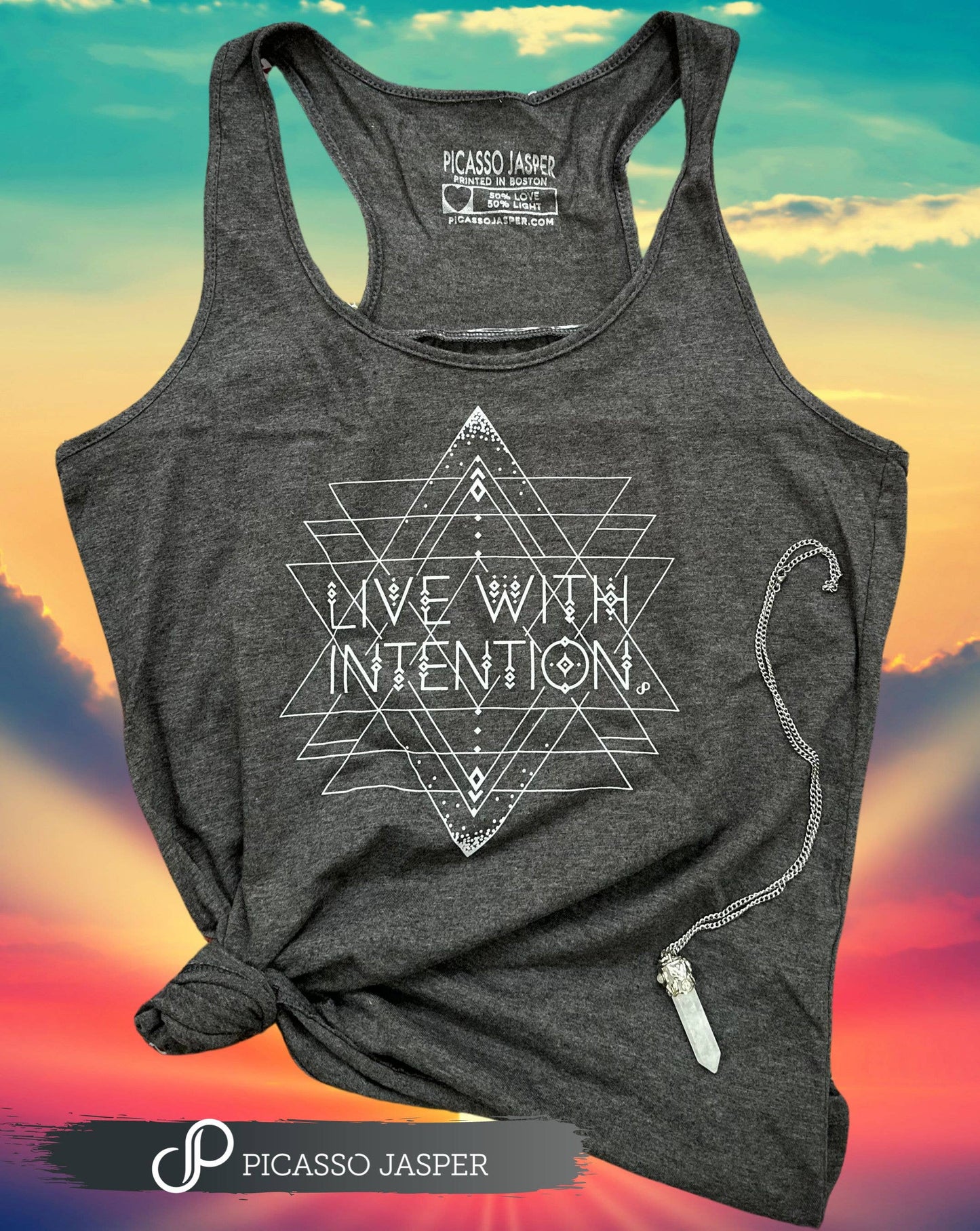 Live with Intention, Gathered Racerback Tank, XXL