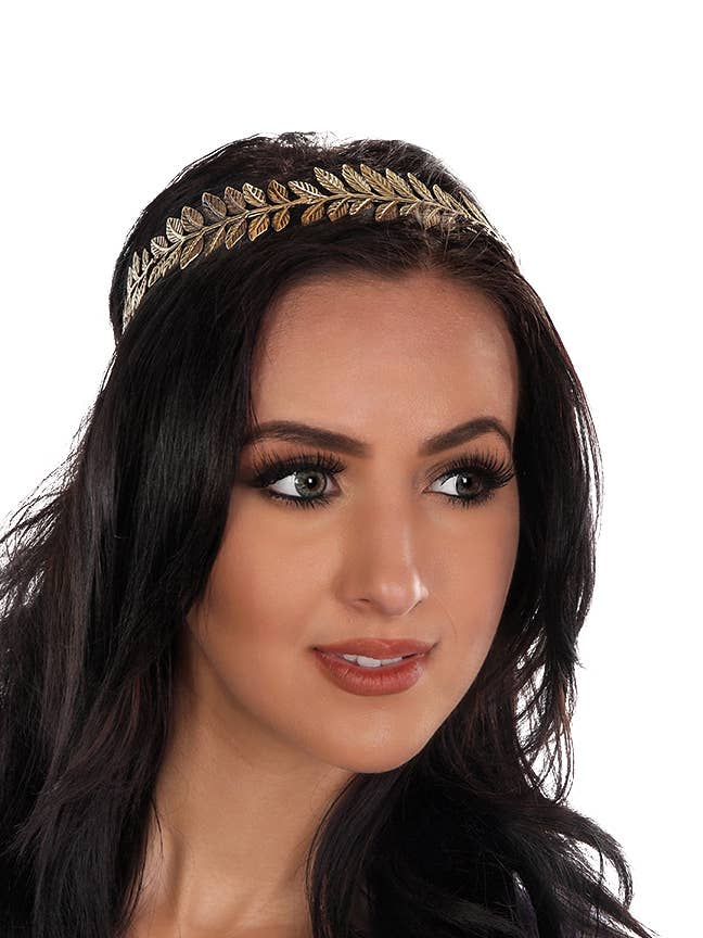 Etched Leaf Crown Fashion Headband for Women