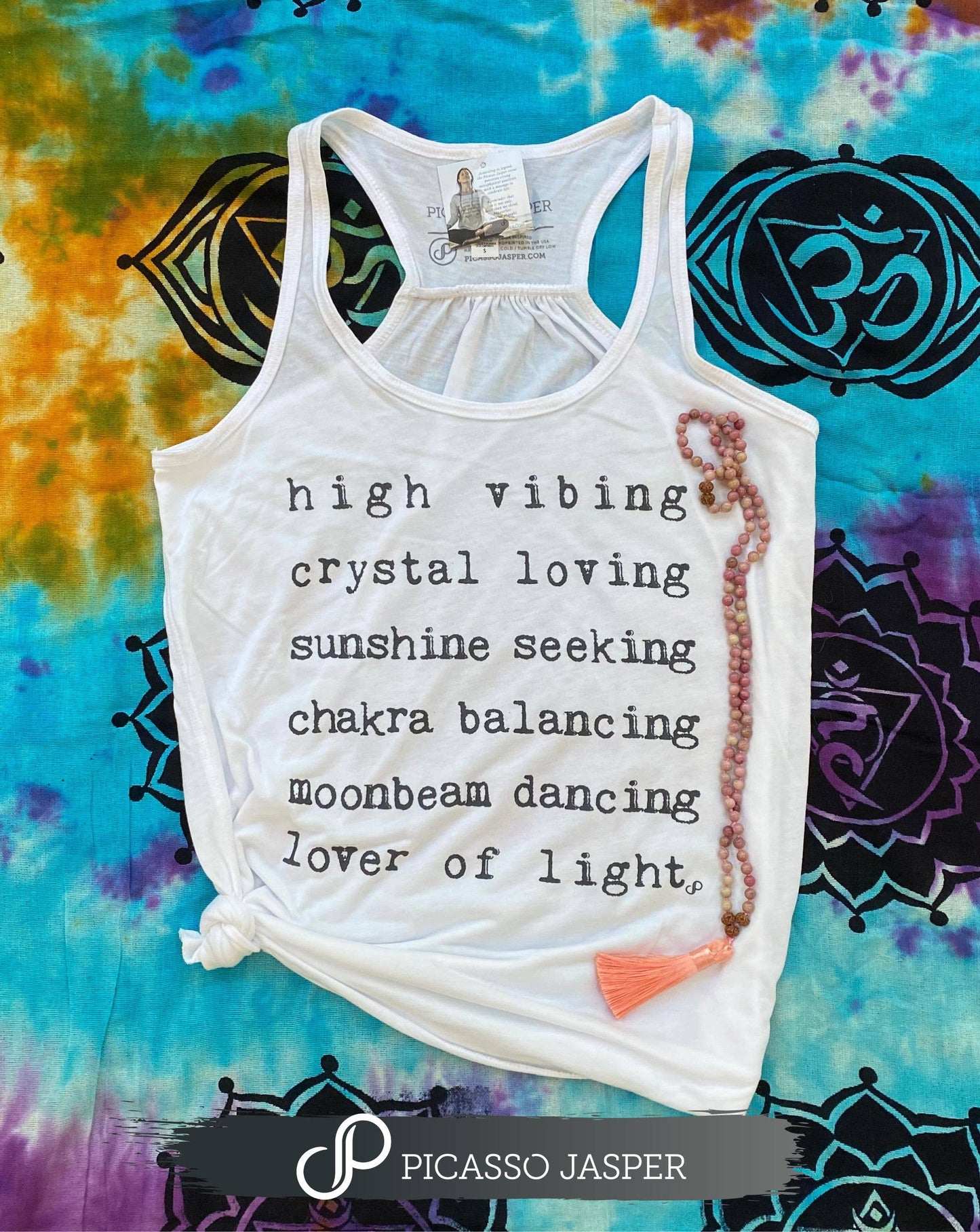 Lover of Light, White Flowy Tank: Med