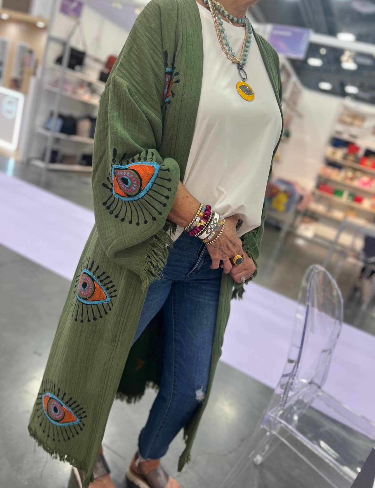Olive Multi Eye Robe