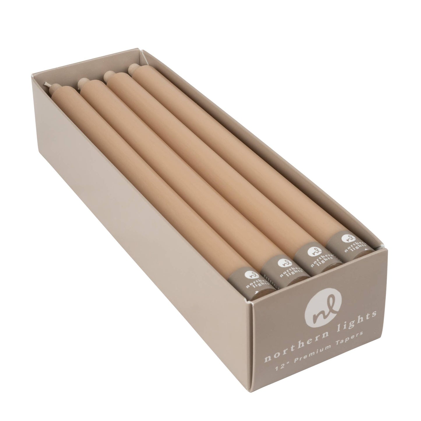 12" Taper Candles - 12pc Box: Pure White