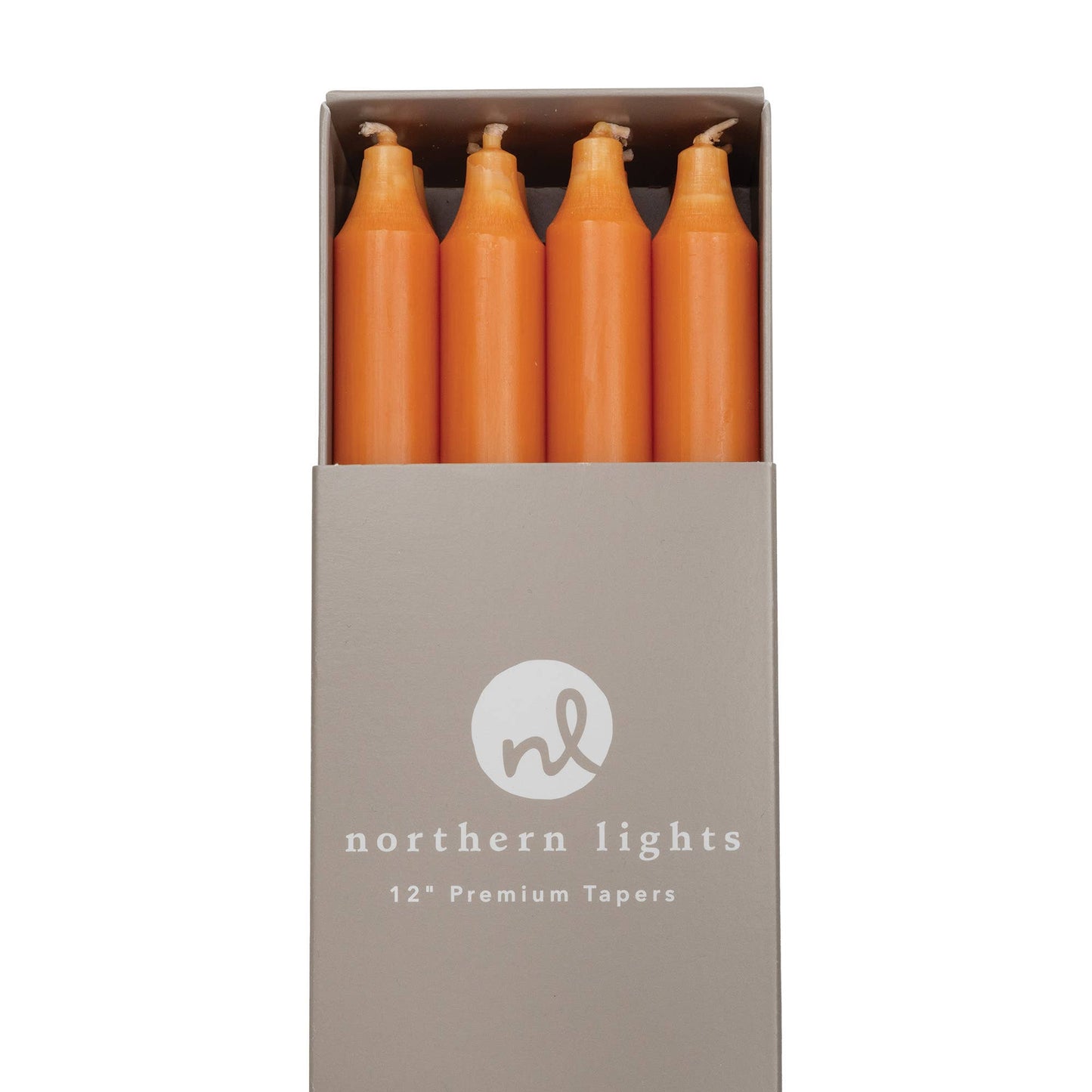 12" Taper Candles - 12pc Box: Pure White