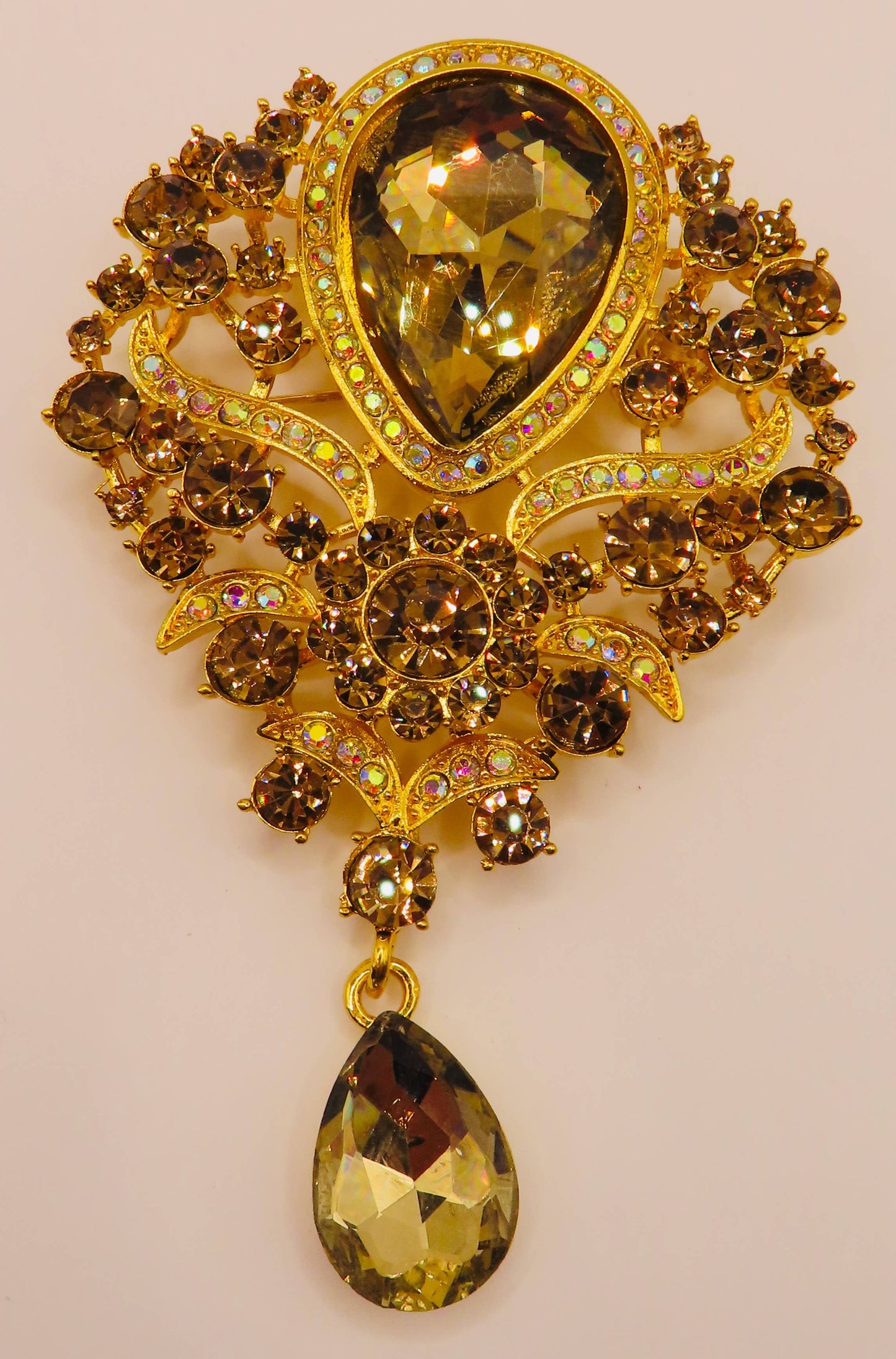 Large Crystal Brooch