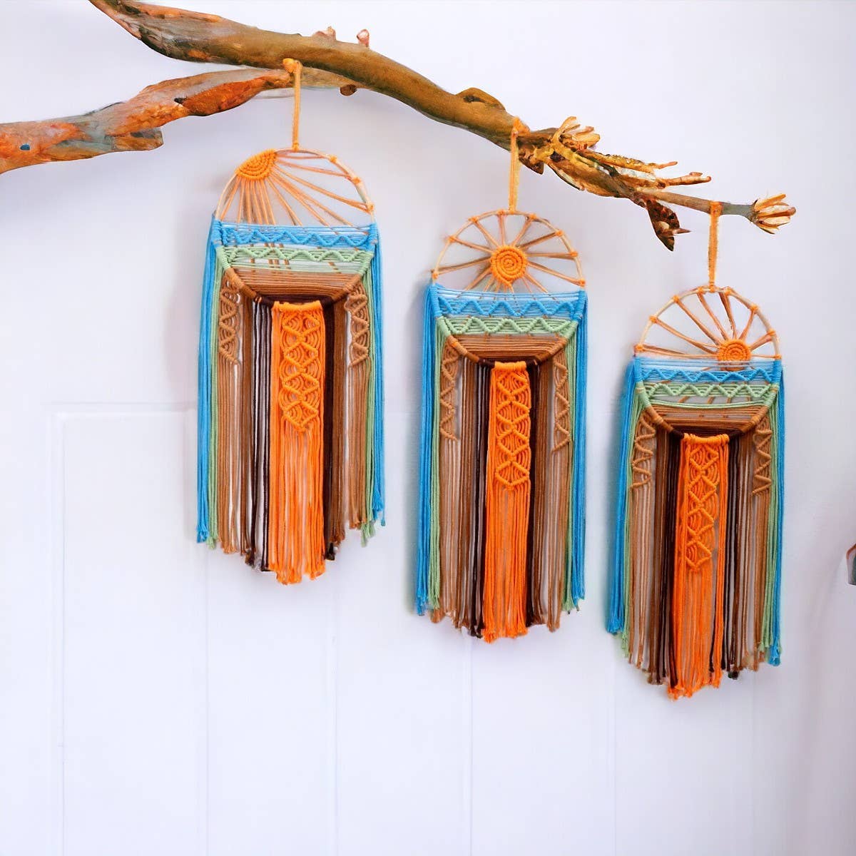 Sunrise and Sunset Macrame Dream Catcher