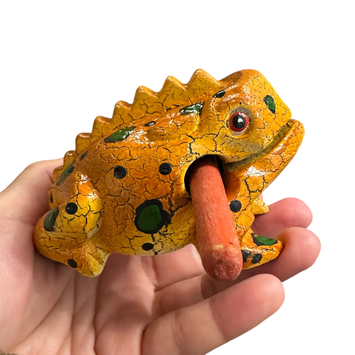 Painted Frog Musical  Percussion Instrument 3"