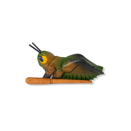 Painted Wooden Musical Cricket Percussion Instrument 3"