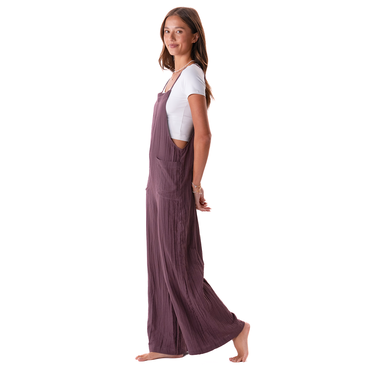 Lunar Sky Cotton Nomad Jumpsuits with Adjustable Straps: S, M & L