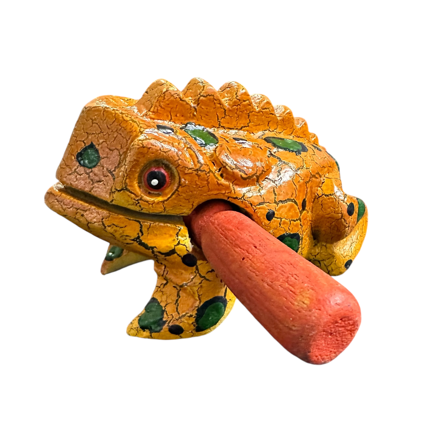 Painted Frog Musical  Percussion Instrument 3"