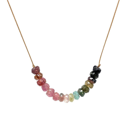 Watermelon Tourmaline Necklace: 16, 18 or 20"