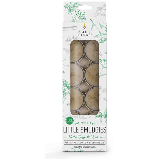 'Little Smudgies' White Sage & Cedar Smudge Candles (12)