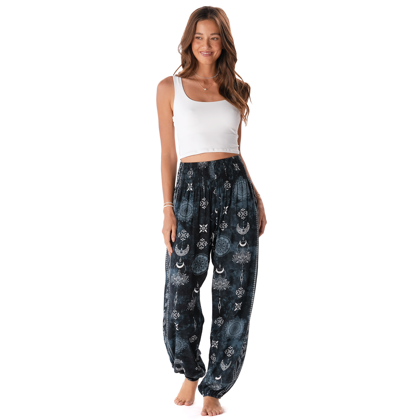 Twilight Lotus Harem Pants (Purple) with Pockets: S, M, L & XL