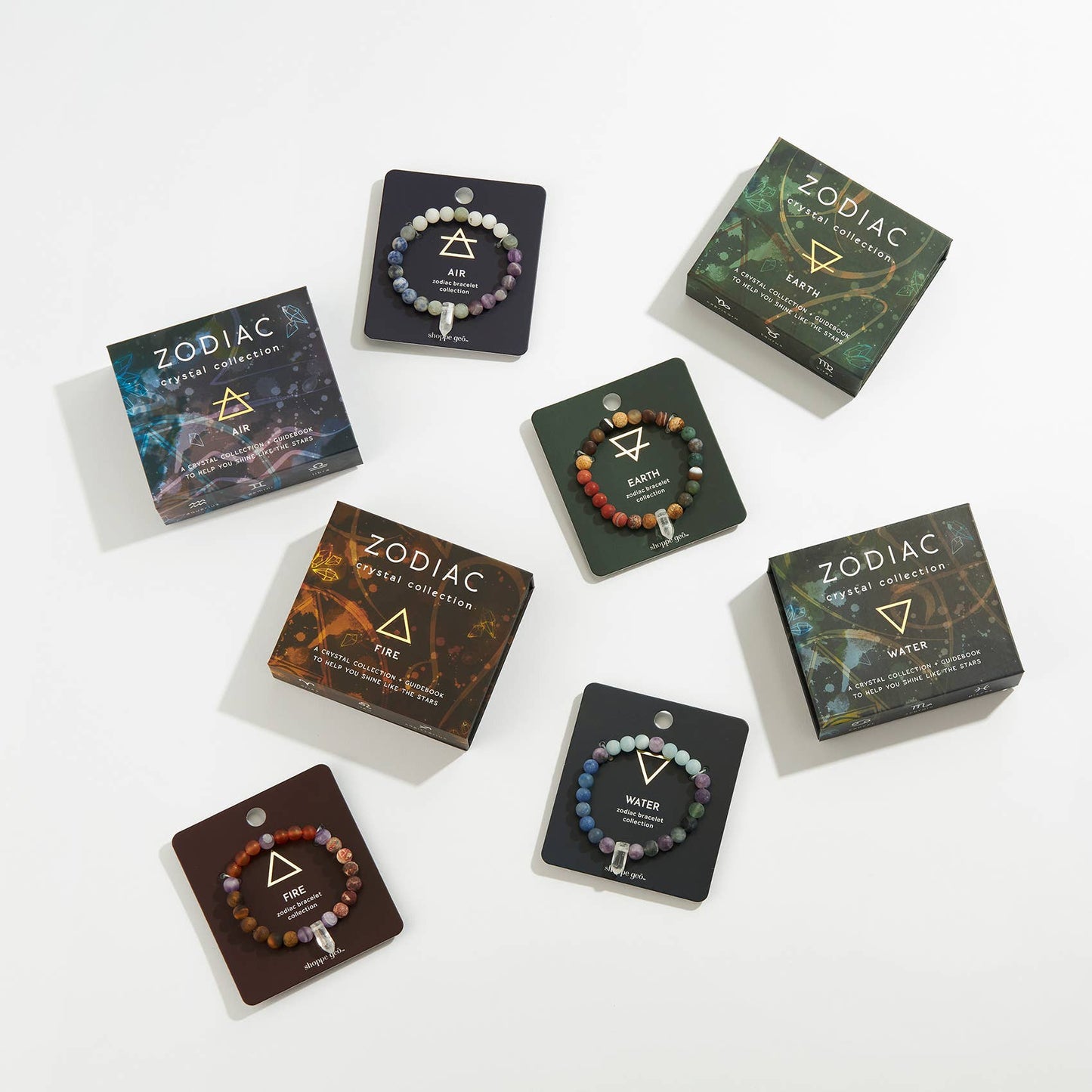 Zodiac Crystal Bead Bracelet Collection: Air 8mm