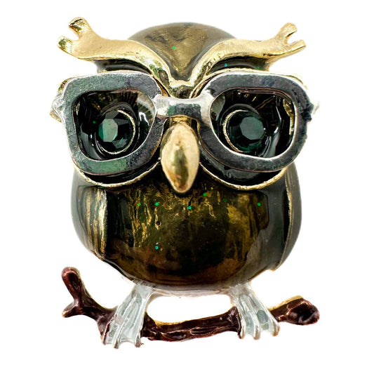 Wise Old Owl Brooch