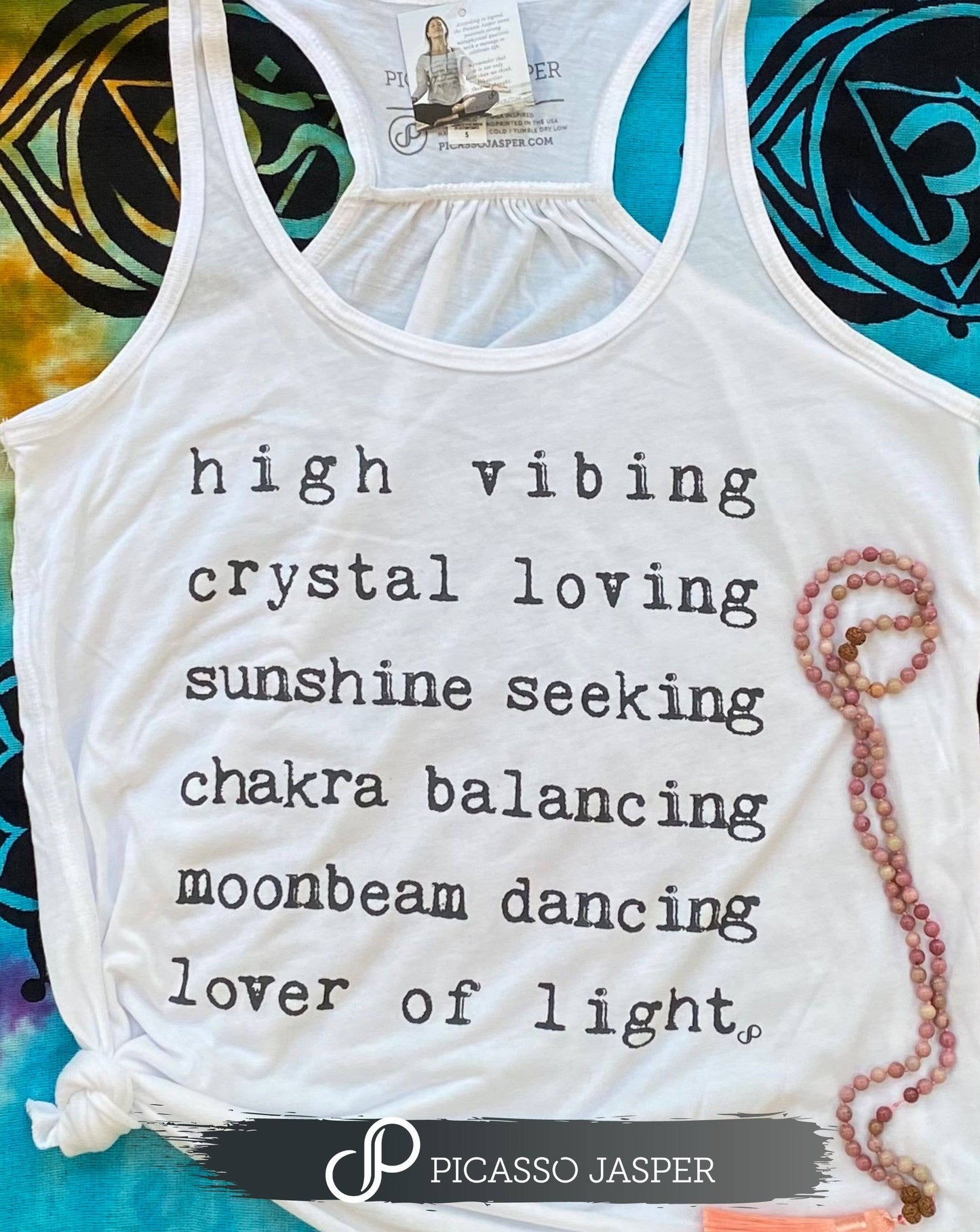 Lover of Light, White Flowy Tank: Med