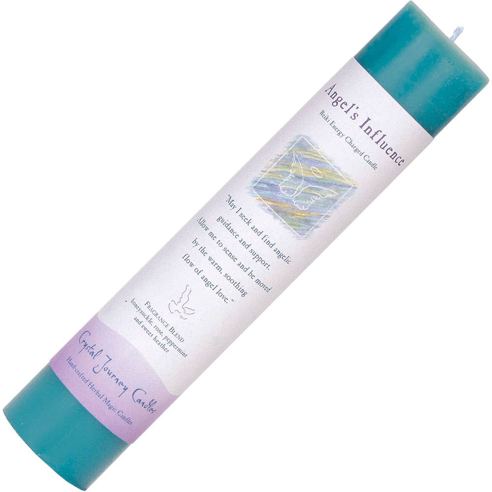 Reiki Herbal Pillar Candle Angels