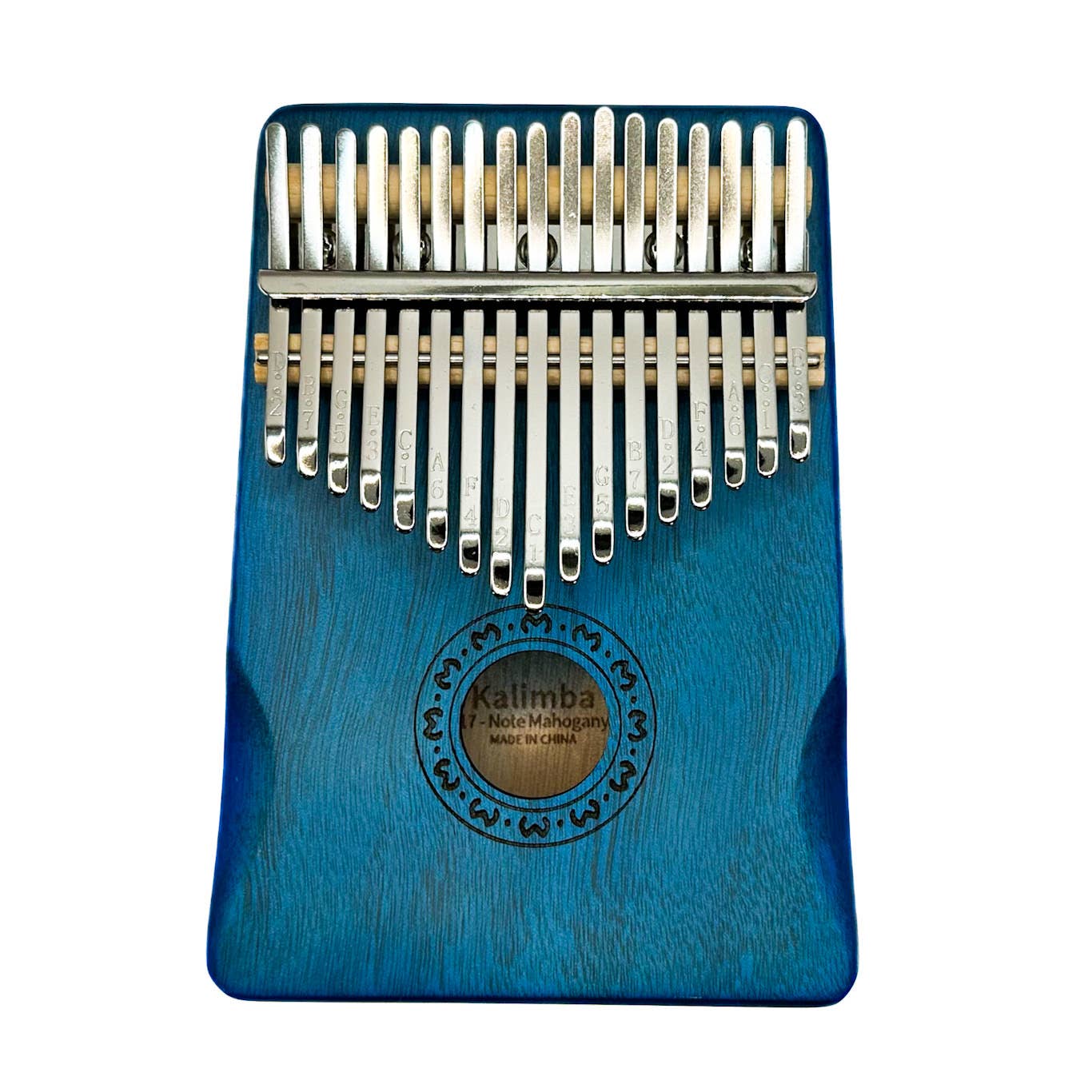 Kalimba Musical Instrument: Dark Brown, Blue or Light Brown