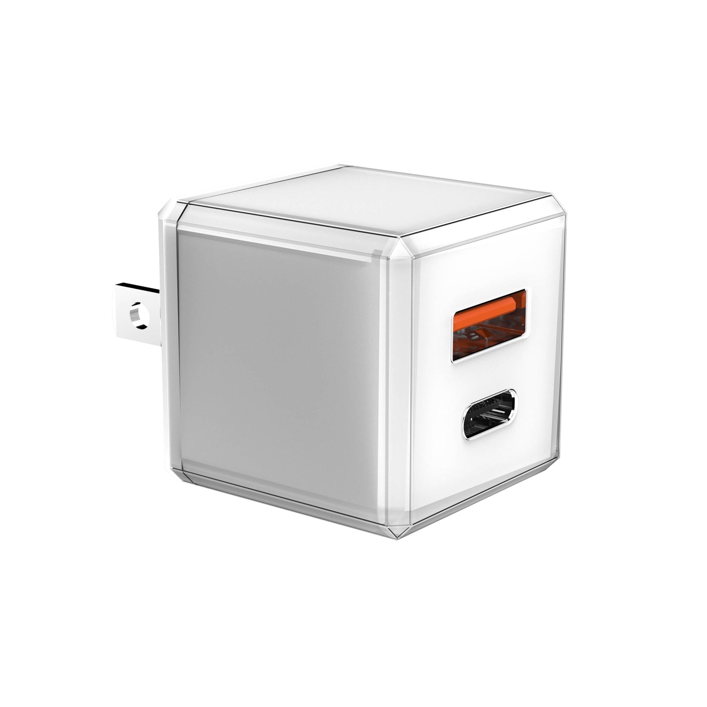 Rapid Wall Charger USB 20W Cubic Design - Retail Pack: Pink & Green