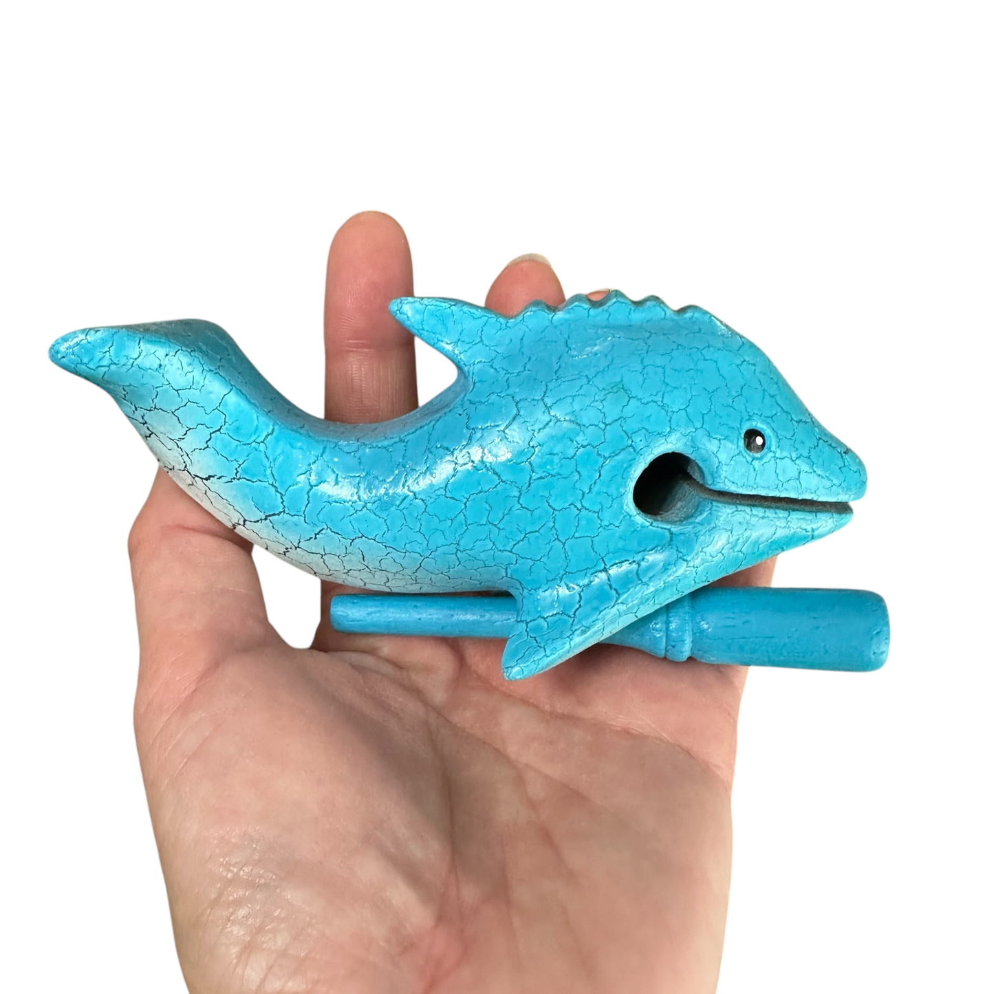 Wooden Musical Whistle Dolphin Percussion Instrument