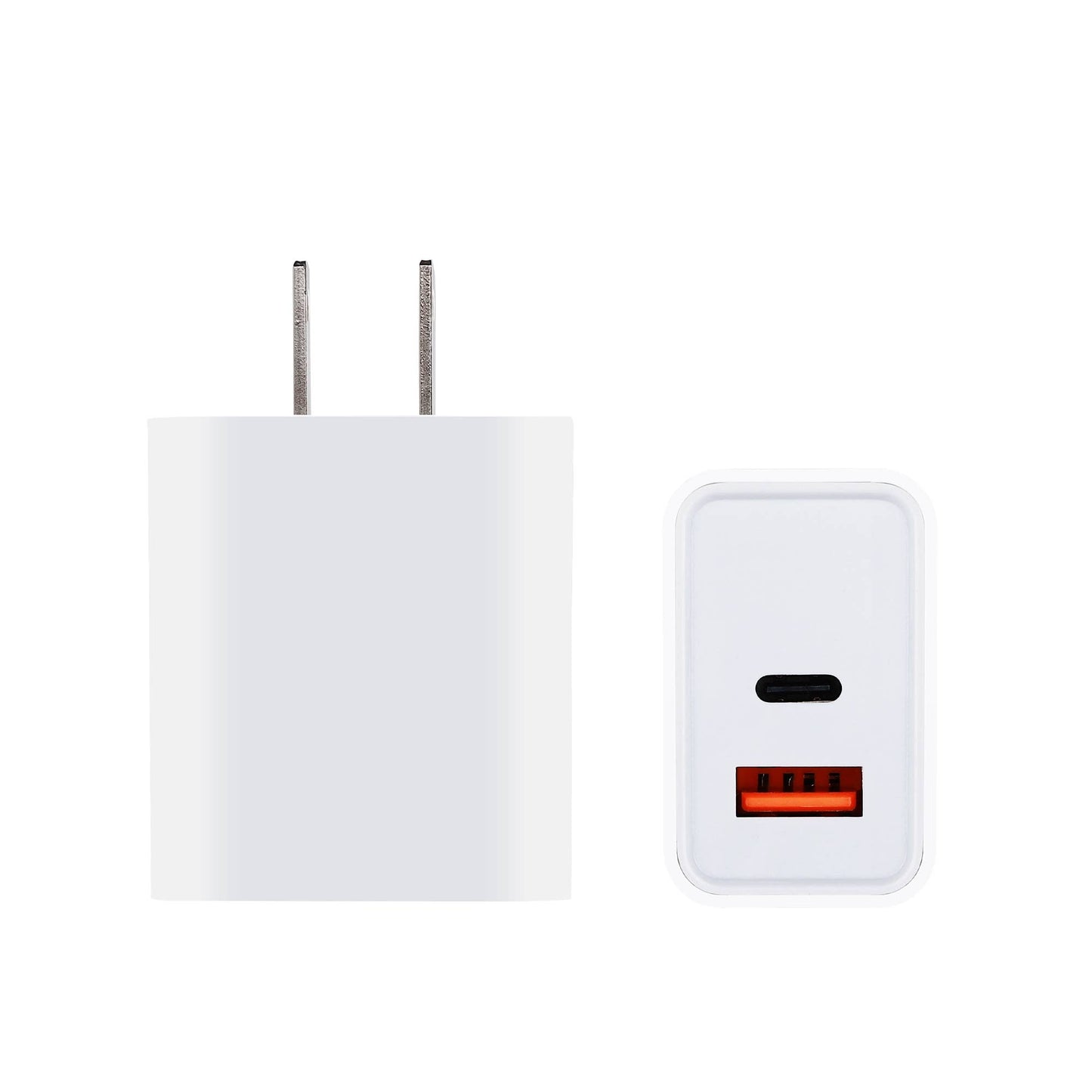 Charge 2-Port USB Wall Chargers for Android & IP Retail Pack: White / 2 USB-A Ports