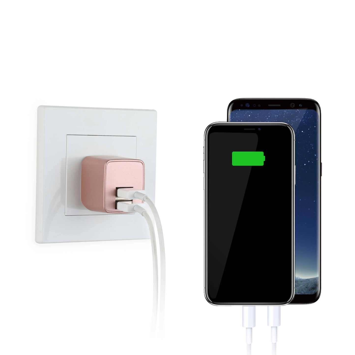 LAX Fast Charging 2 Port USB Wall Charger Retail Pack: White