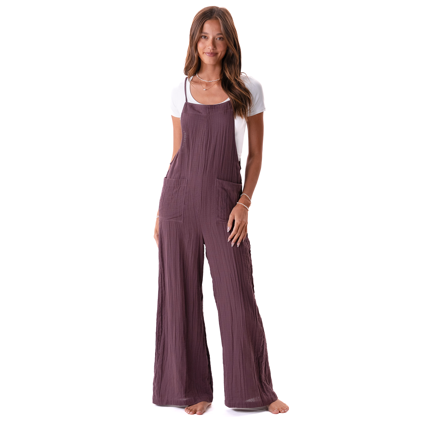 Lunar Sky Cotton Nomad Jumpsuits with Adjustable Straps: S, M & L