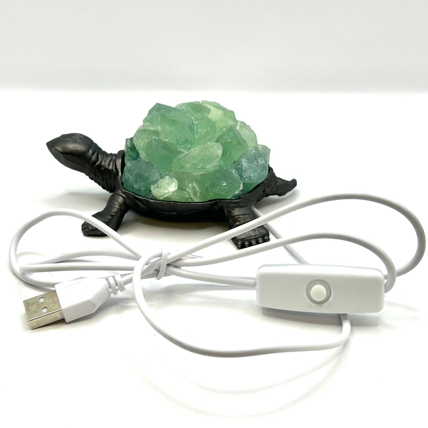 Turtle Gemstone Nightlight- Amethyst or Green Adventurine