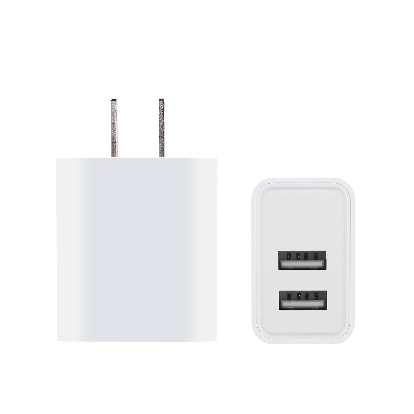 Charge 2-Port USB Wall Chargers for Android & IP Retail Pack: White / 2 USB-A Ports