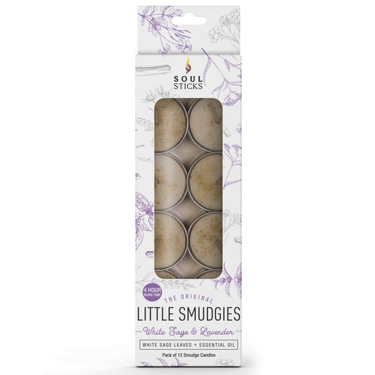 'Little Smudgies' Lavender Sage Smudge Candles (12)