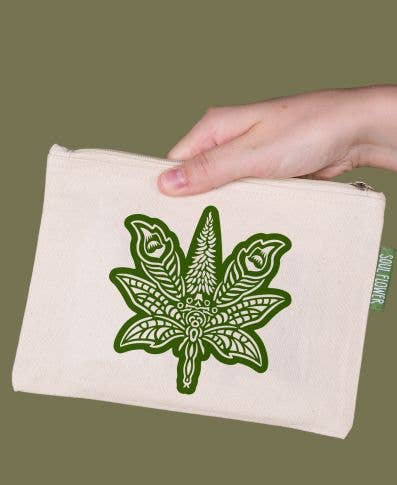 Sacred Cannabis Large Zipper Pouch