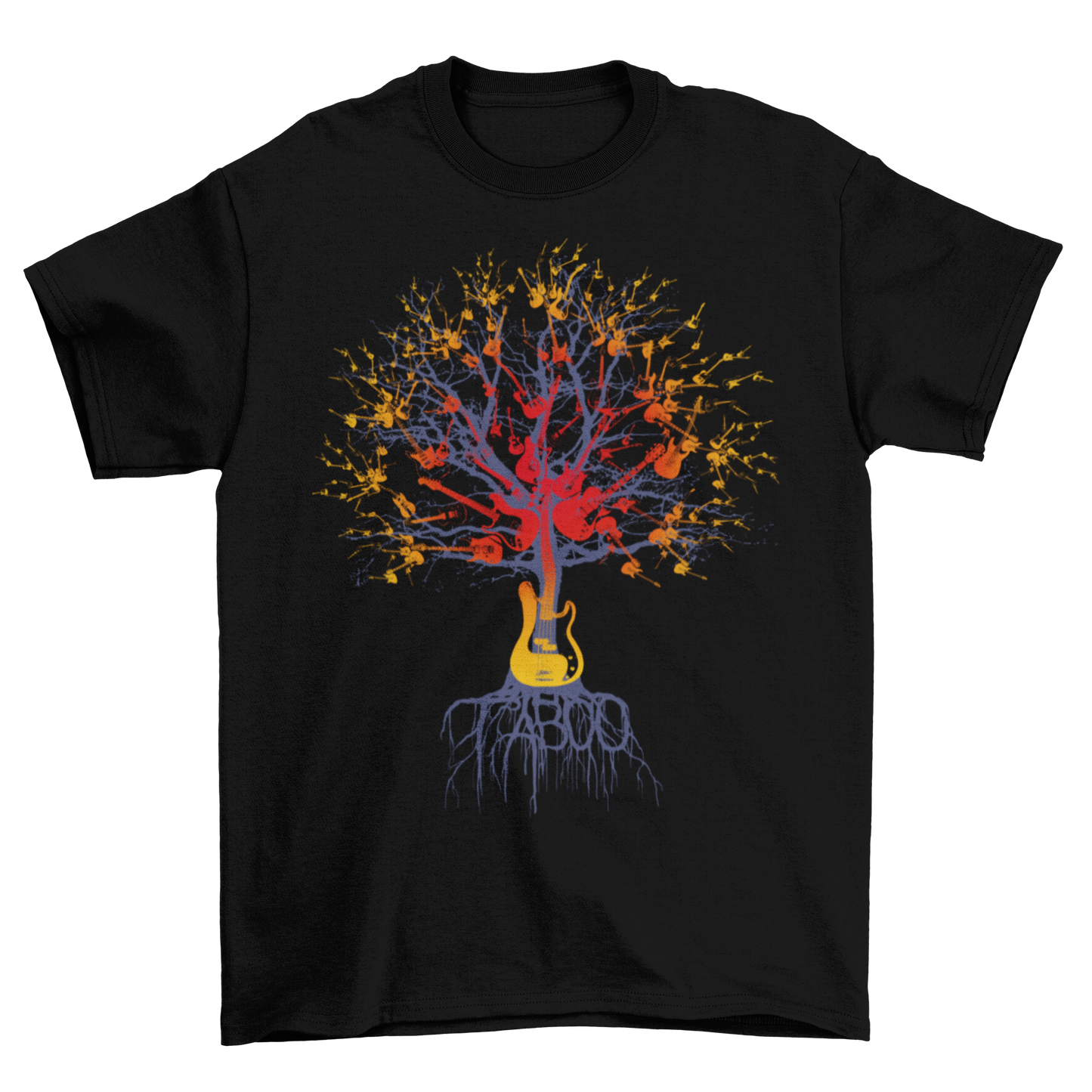 Taboo Gradient Guitar Tree T-Shirt: BLK