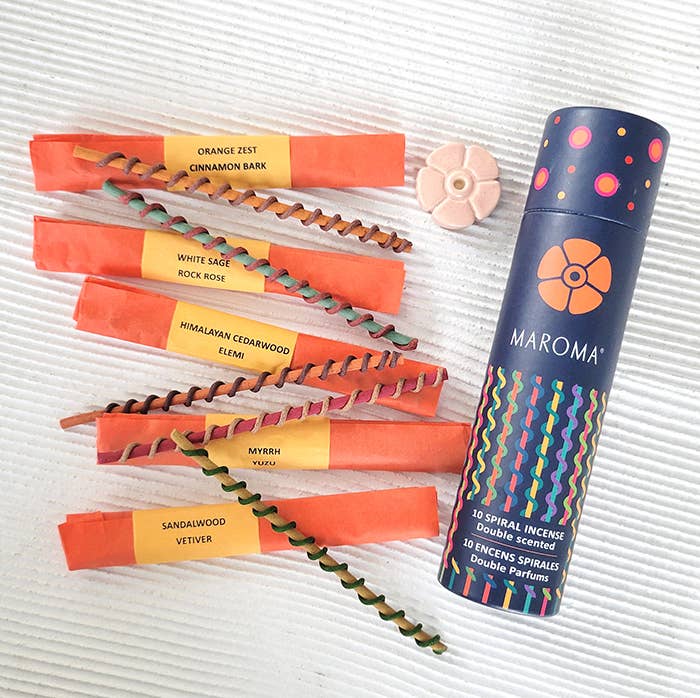 Spiral Incense Orange Set