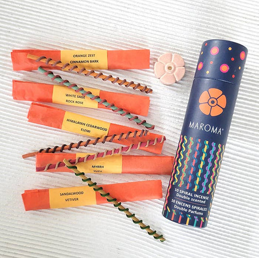 Spiral Incense Orange Set