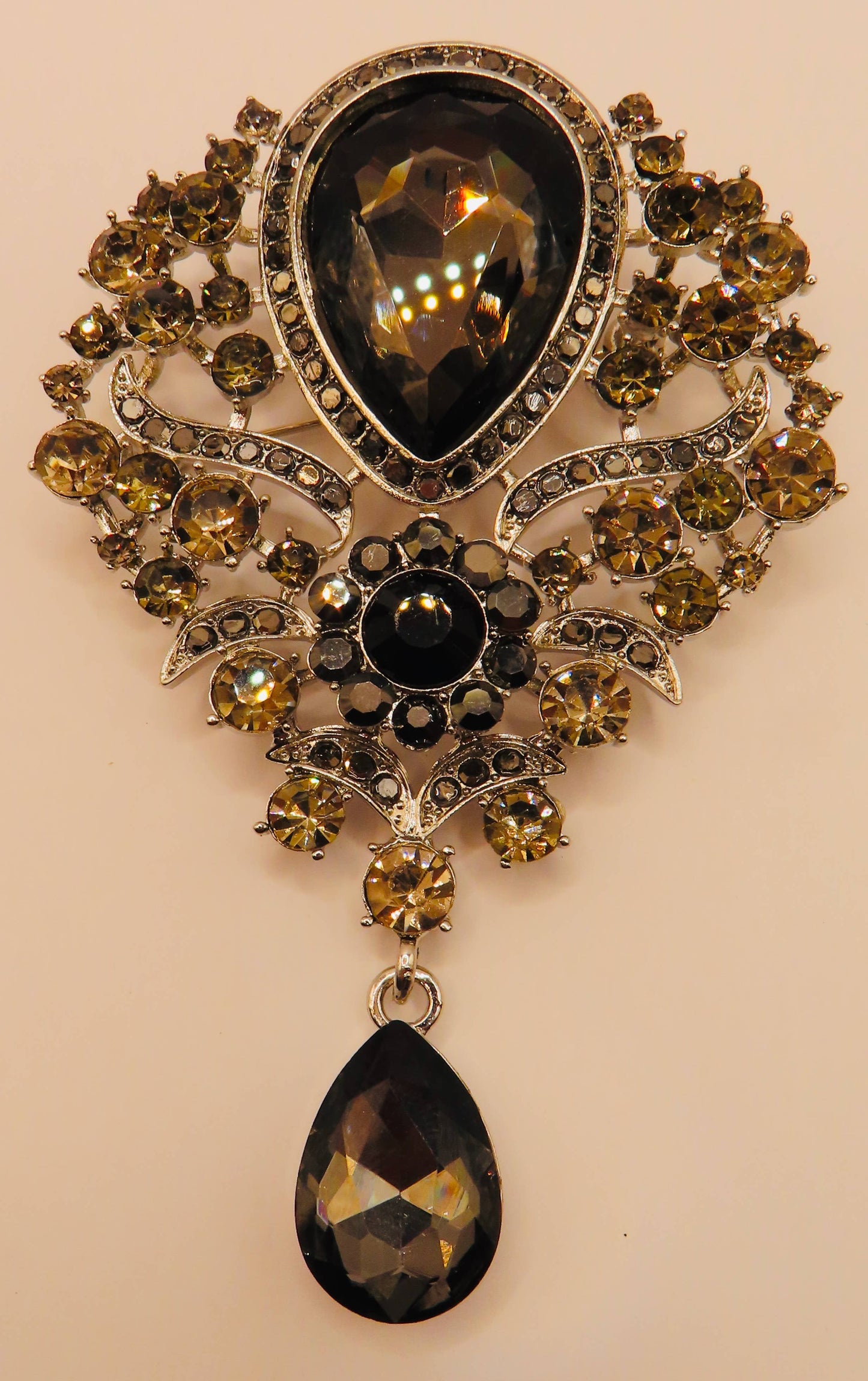 Large Crystal Brooch