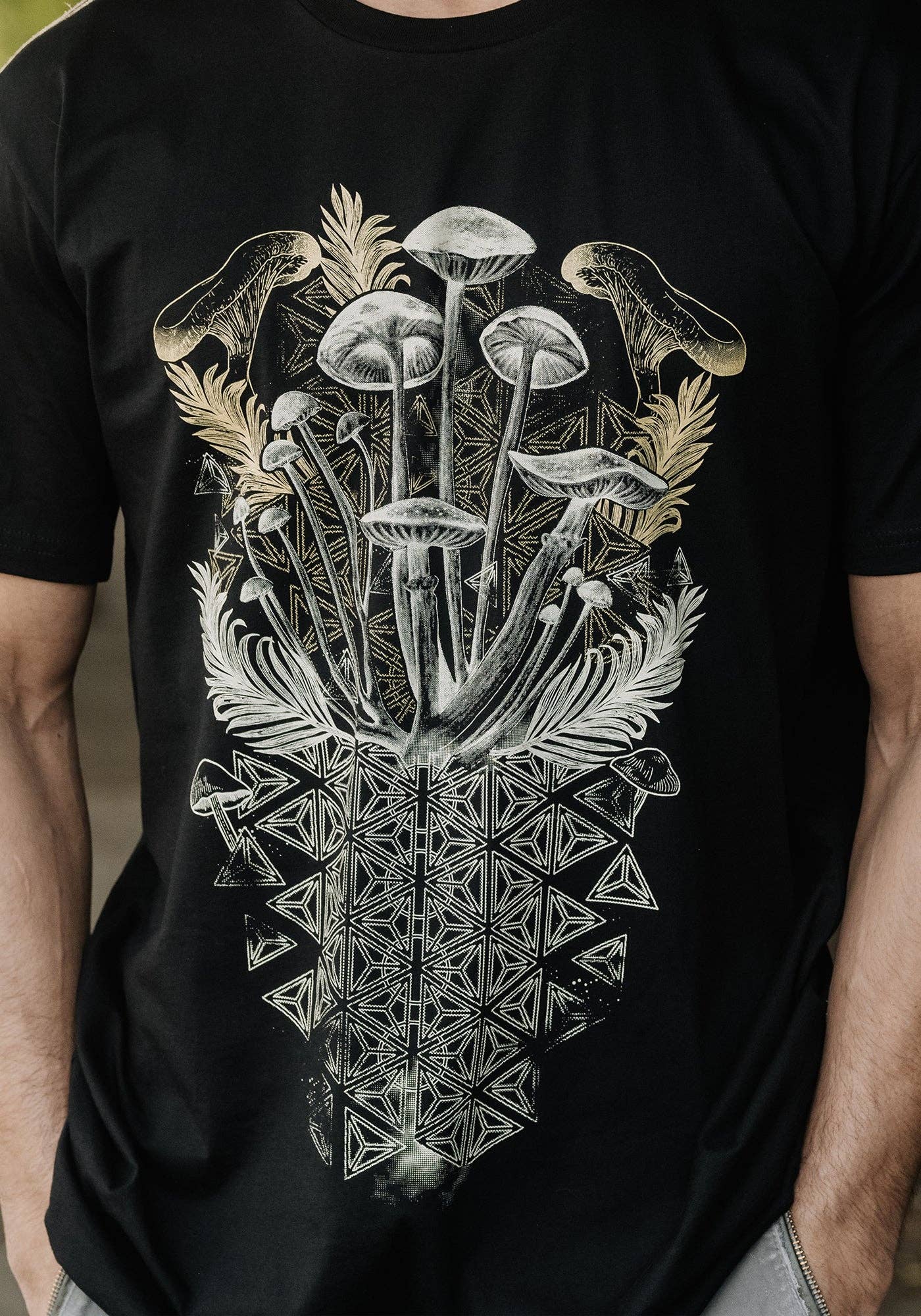 Mycelial Bloom Shirt Blue, Olive or Black