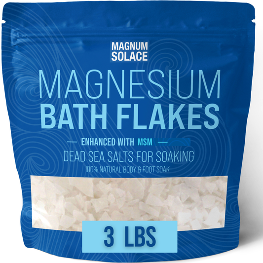 Magnesium Bath Flakes, Bath Soak/Foot Soak With MSM: 3LB