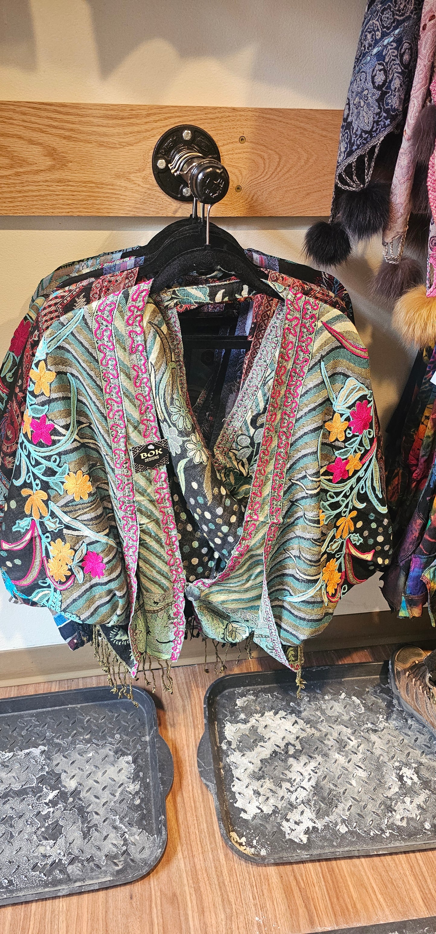 Bok Designs Shawl with Flowy Back