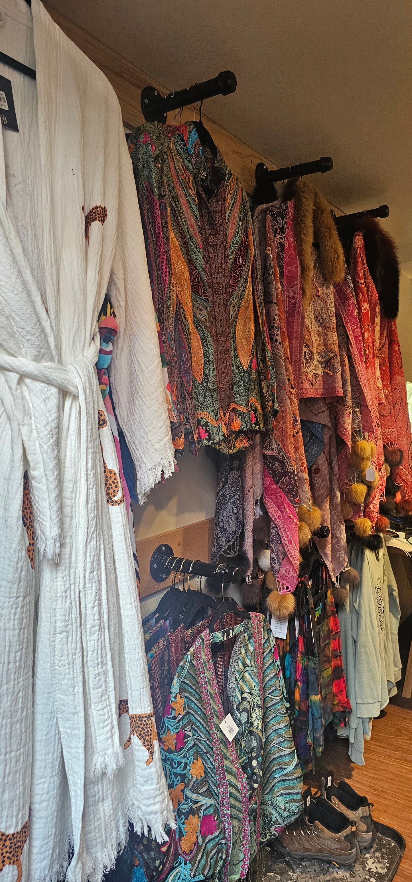 Bok Designs Shawl with Buttons & Flowy Arms