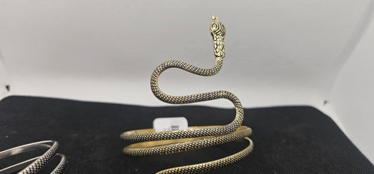 Snake Adjustable Bracelets- Brass Sterling Silver