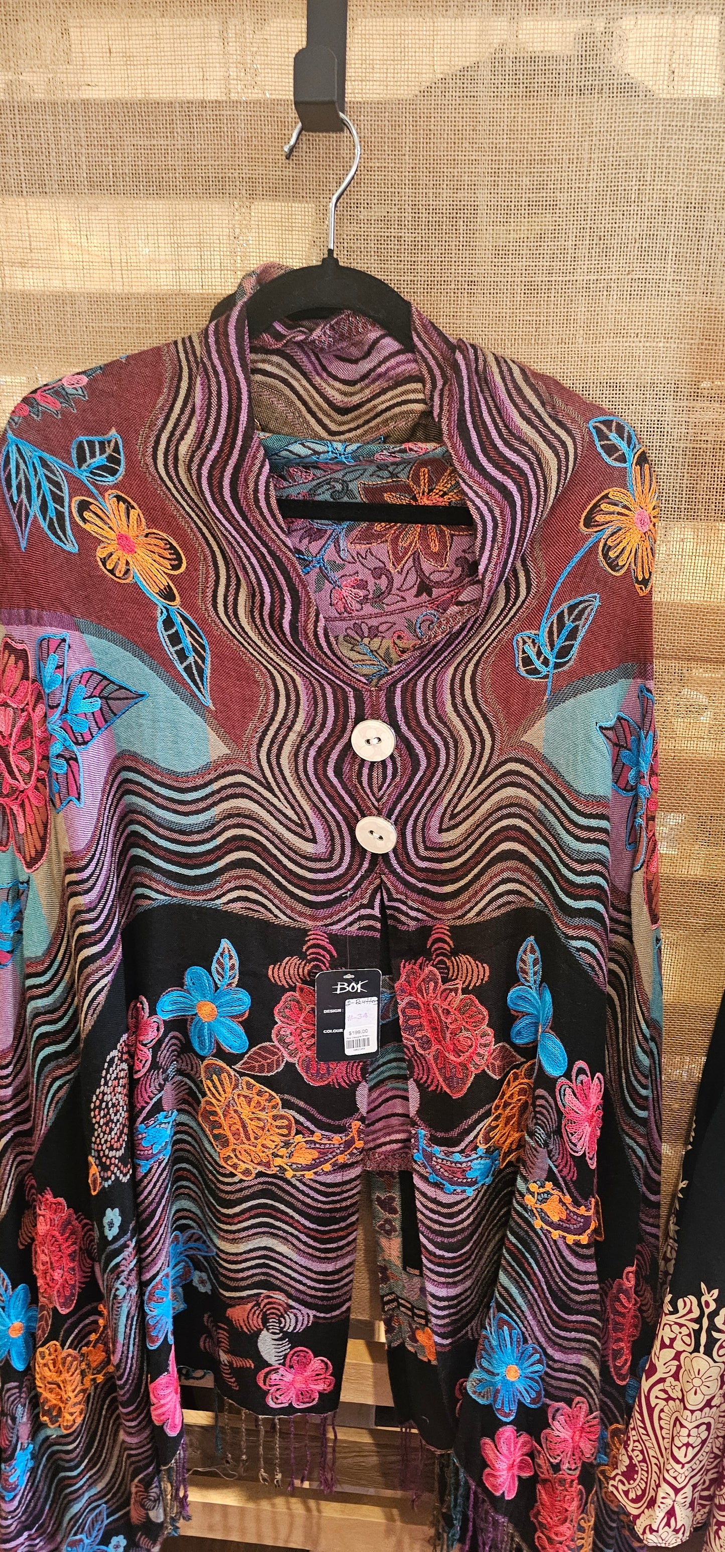 Bok Designs Shawl Coat or Long with Buttons