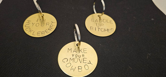 Brass Circle Key Chains- Montana Made