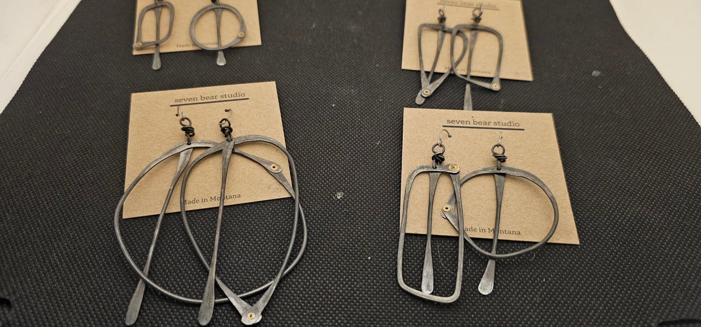 Metal Earrings- Dangles- Montana Made