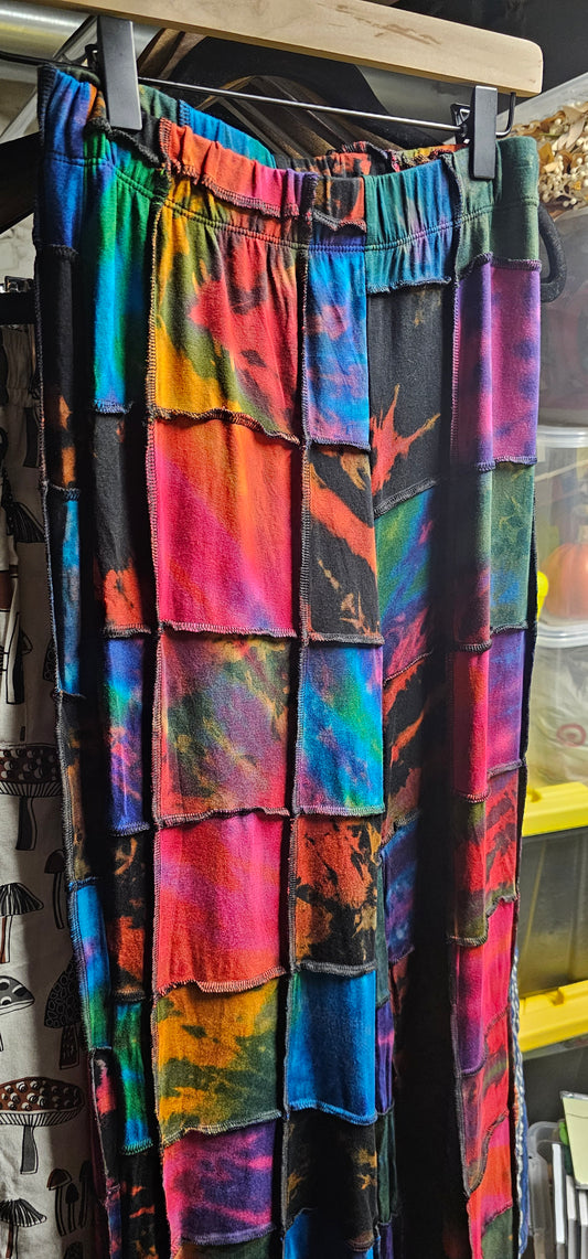 Tie Dye Pants- Ruffles and/or Patch Work Various
